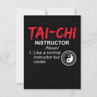 Tai Chi Instructor Tai Chi Fighter Card