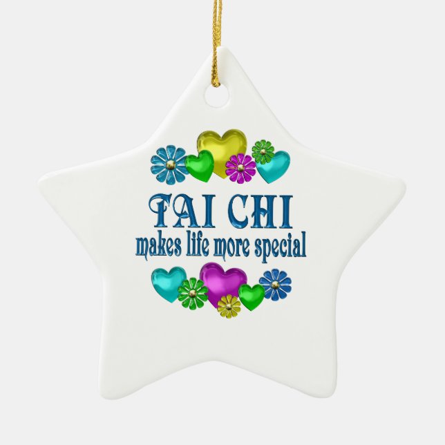 Tai Chi More Special Ceramic Tree Decoration (Front)