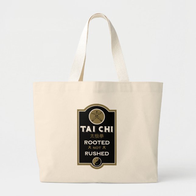 Tai Chi Practitioner Gift Large Tote Bag (Front)