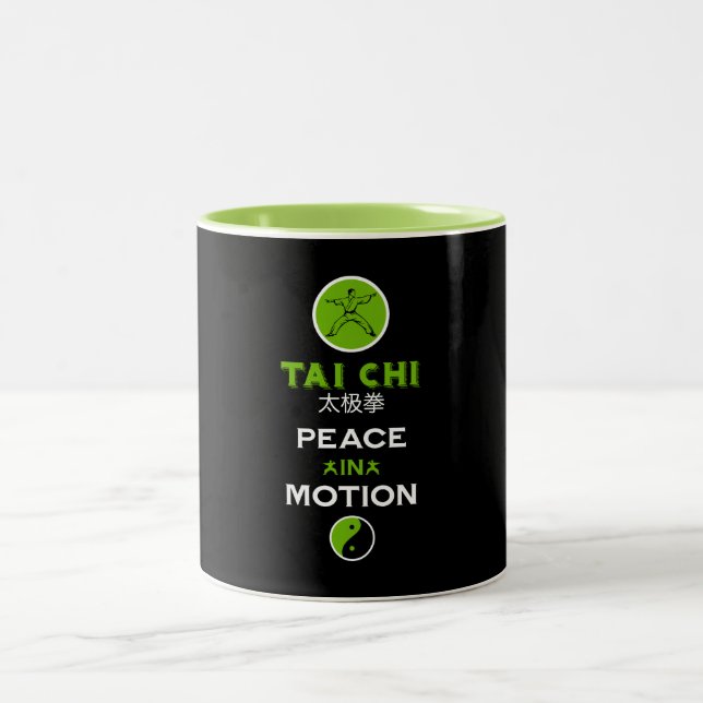 Tai Chi Practitioner Gift Two-Tone Coffee Mug (Center)