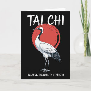 Tai Chi Qigong Crane Martial Arts Yoga Meditation Card