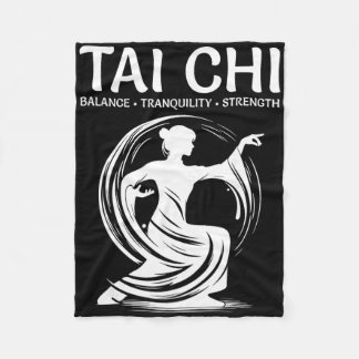 Tai Chi Qigong Crane Martial Arts Yoga Meditation Fleece Blanket
