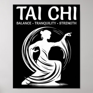 Tai Chi Qigong Crane Martial Arts Yoga Meditation Poster