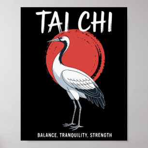 Tai Chi Qigong Crane Martial Arts Yoga Meditation  Poster