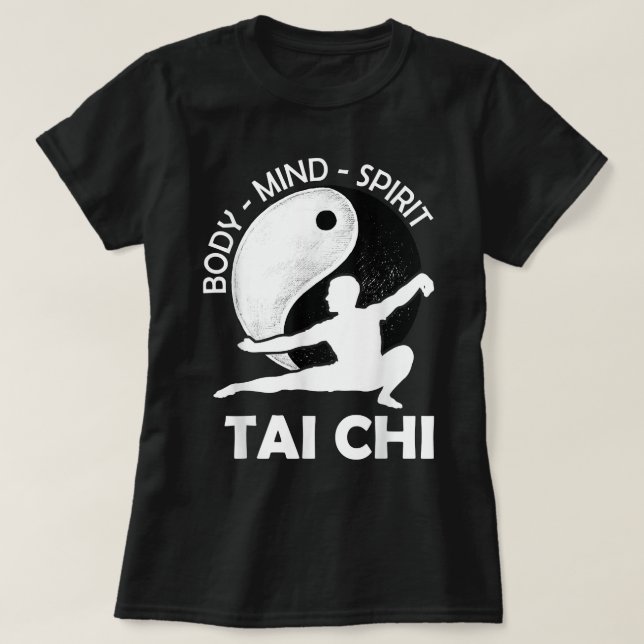 Tai Chi - Spiritual Yin Yang Mind Body Wellness Ma T-Shirt (Design Front)