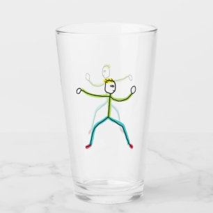 Tai Chi Stickman Glass