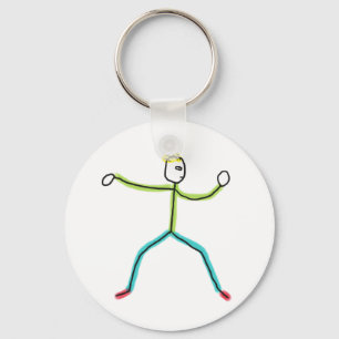 Tai Chi Stickman Key Ring