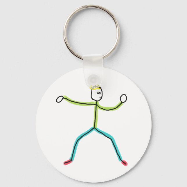 Tai Chi Stickman Key Ring (Front)