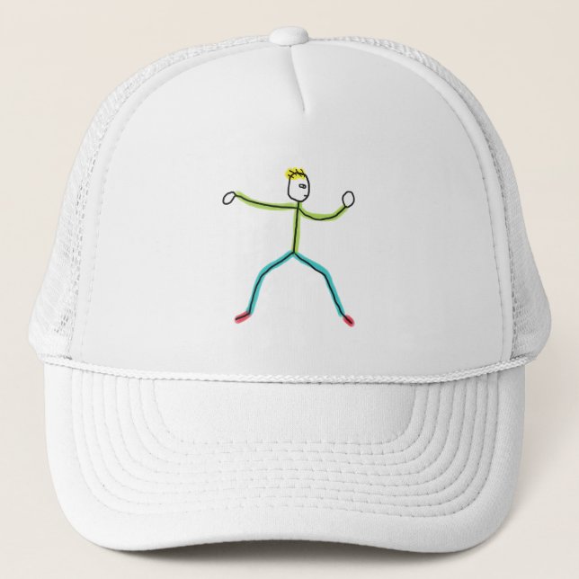 Tai Chi Stickman Trucker Hat (Front)
