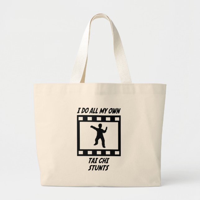 Tai Chi Stunts Large Tote Bag (Front)