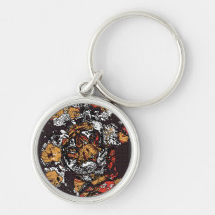 ' Tai Chi Tiger Iconic Insight Golden Browns Key Ring