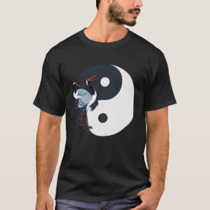 Tai Chi White Crane Yin Yang Qi Gong Chinese White T-Shirt