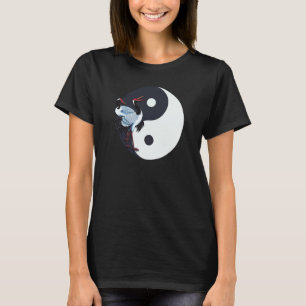 Tai Chi White Crane Yin Yang Qi Gong Chinese White T-Shirt