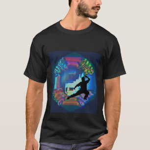 Tai Chi with Abstract Yin Yang Design T-Shirt