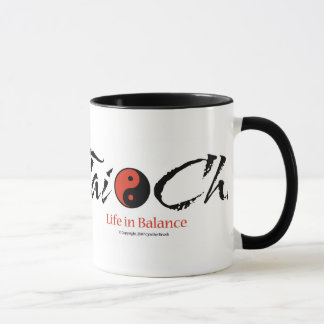 Tai Chi Yin/Yang 'Life In Balance' Ringer Mug