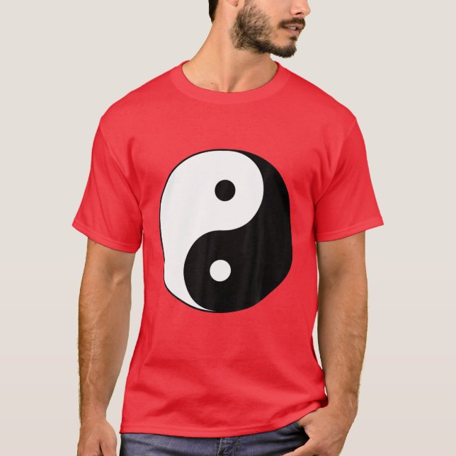 Tai Chi Yin Yang Symbol Hippie / Peace Balance Phi T-Shirt (Front)