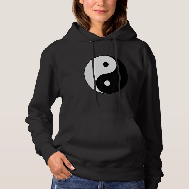 Tai Chi Yin Yang Symbol Hippie Peace Balance Philo Hoodie (Front)