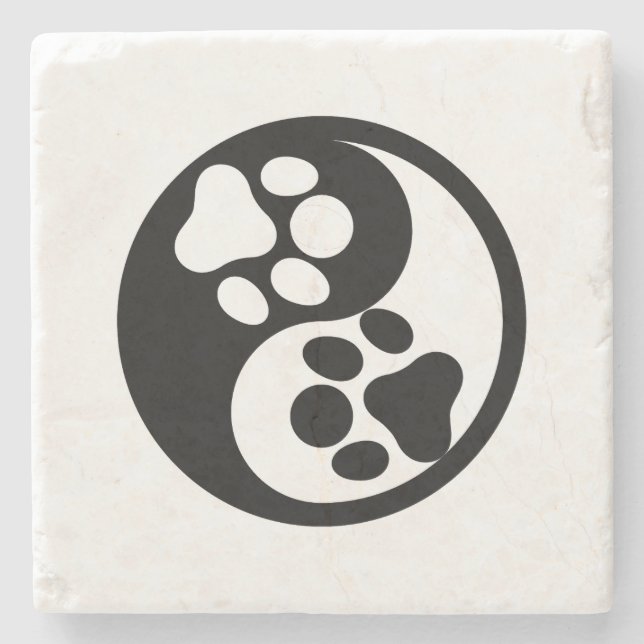 Taichi Paws Stone Coaster (Front)
