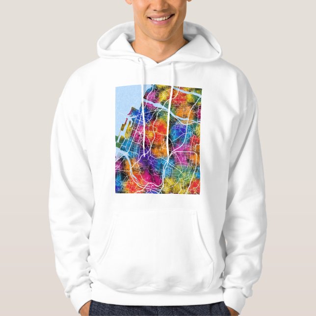 Taichung City Taiwan City Map Hoodie (Front)