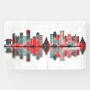 Taichung City Taiwan Skyline Banner