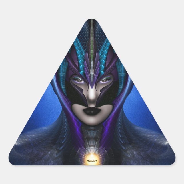 Taidushan Sai Shadow Blue Triangle Stickers (Front)