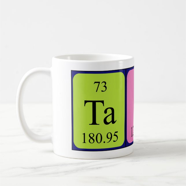 Taiga periodic table name mug (Left)