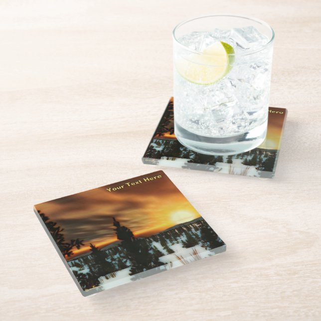 Taiga Sun Glass Coaster (Angled)