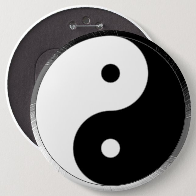 Taijitu 6 Cm Round Badge (Front & Back)