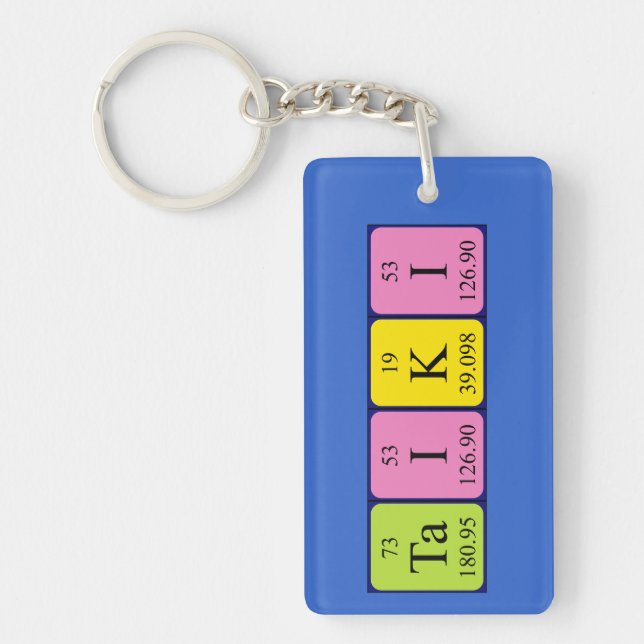Taiki periodic table name keyring (Front)