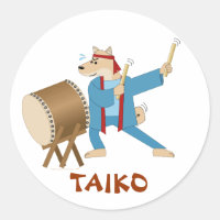 Taiko Drum Cartoon Dog Taiko Drummer