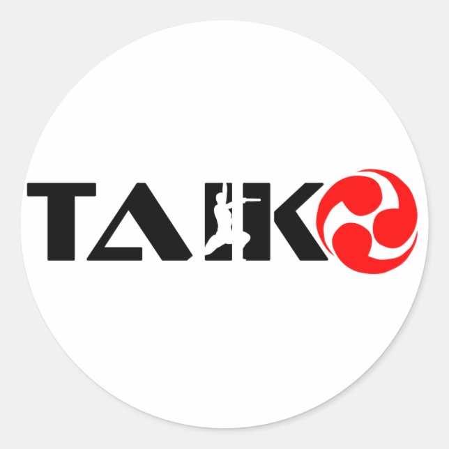 Taiko Guy (Design 1) Classic Round Sticker (Front)