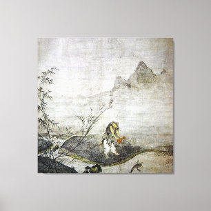 Taikō Josetsu / Catching a Catfish With a Gourd / Canvas Print