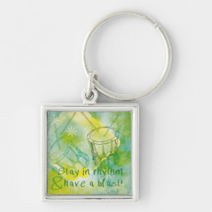 Taiko keychain with fun quote