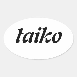 Taiko oval sticker