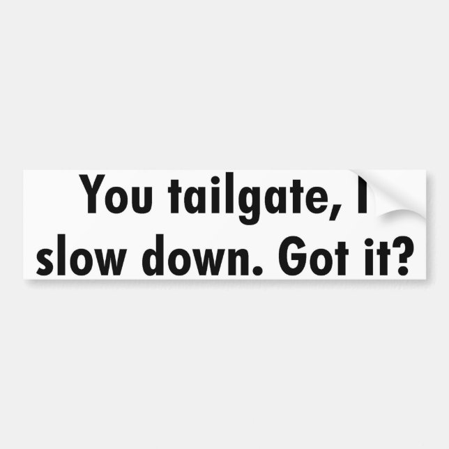 tail gate bumper sticker (Front)