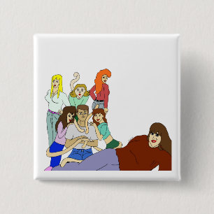 Tail harem 15 cm square badge