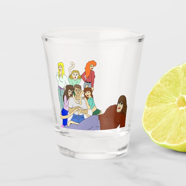 Tail harem shot glass (Front)