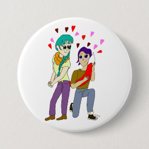 tail love 7.5 cm round badge