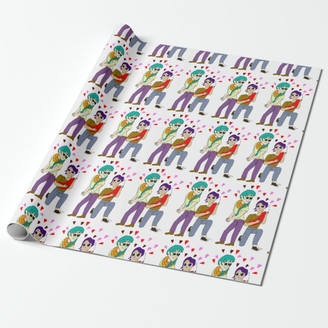 tail love wrapping paper (Unrolled)