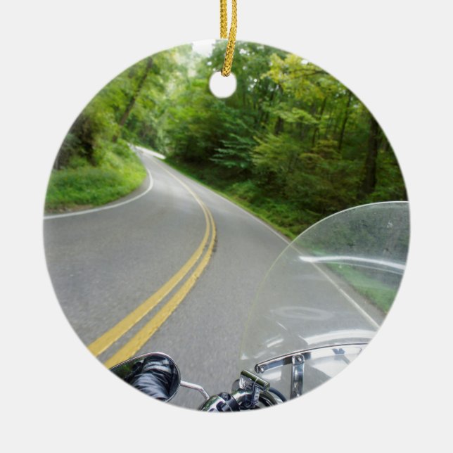 Tail of the Dragon Ceramic Tree Decoration (Front)