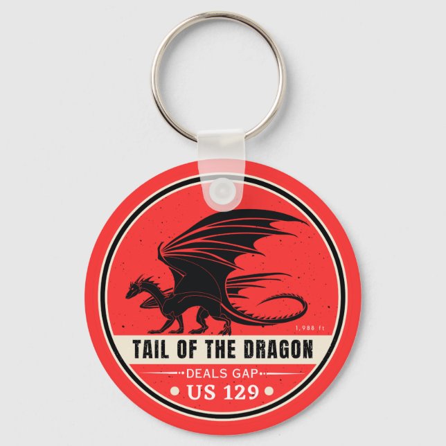 Tail of the Dragon Deals Gap Motorcycle road trip Key Ring (Front)