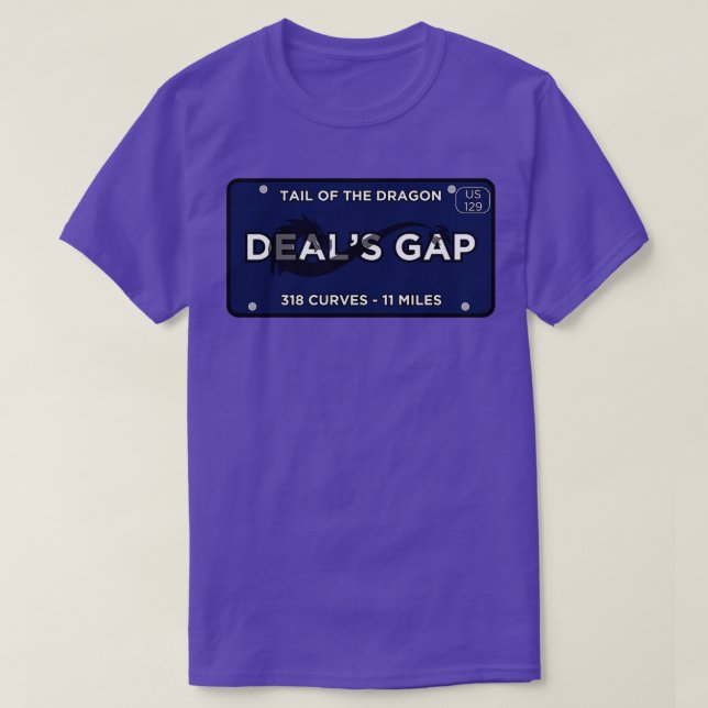 Tail of the Dragon Deals Gap US 129  1 T-Shirt (Design Front)