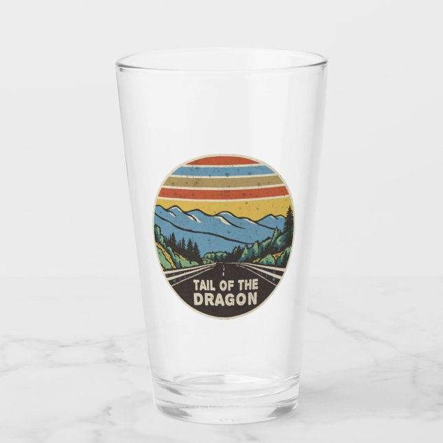 Tail Of The Dragon Mountains Glass (Front)
