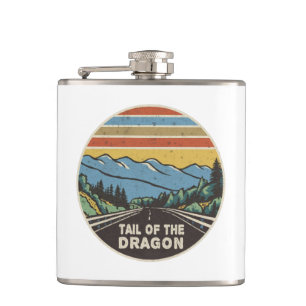 Tail Of The Dragon Mountains Hip Flask