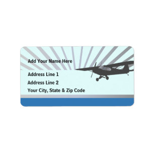 Taildragger Aeroplane Label
