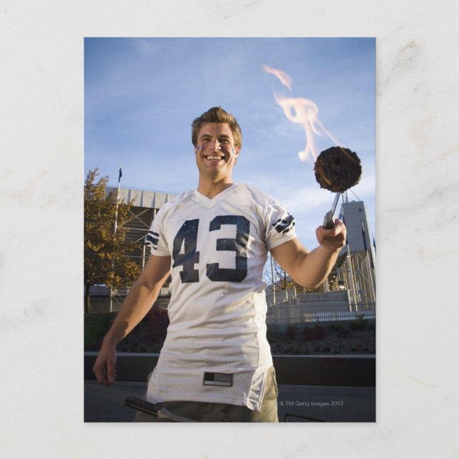 tailgate party before a football game invitation postcard (Front)