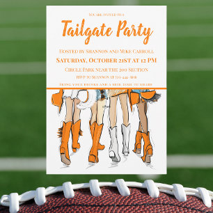 Tailgate Party Tennessee Ladies Cowboy Boots Invitation