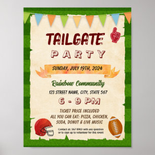 Tailgate school event flyer poster