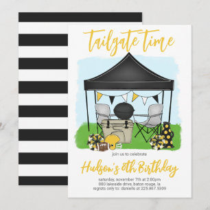 Tailgate Time Football Birthday Invitation