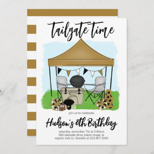 Tailgate Time Football Birthday Invitation